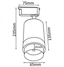 Трековый светильник однофазный Crystal Lux  - 3